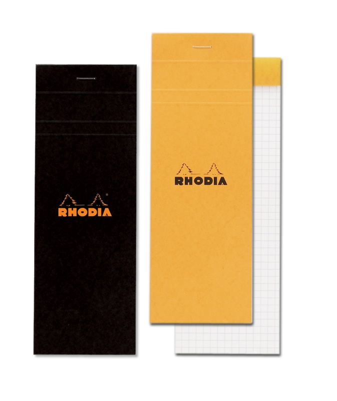 w/Orange Cover 3" x 4" Staplebound Notepad Rhodia R11600 Lined Paper