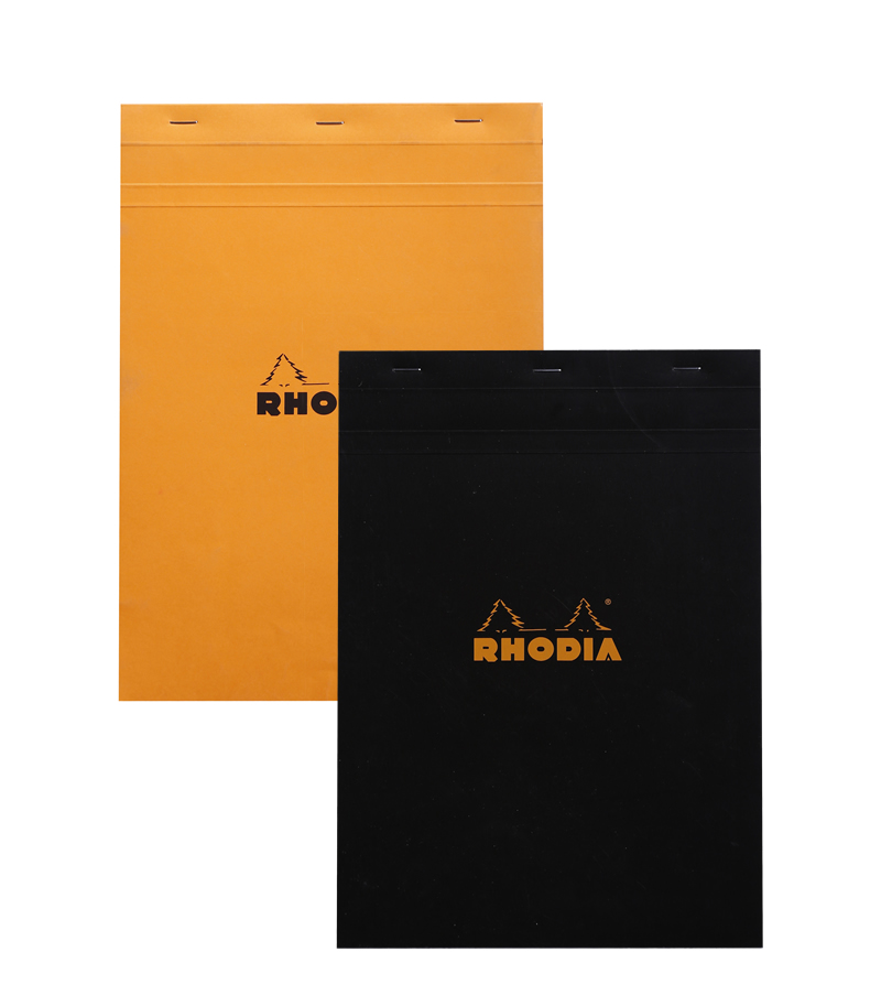 Rhodia Staplebound Notebook 8 1/4 x 11 3/4 Graph Orange 