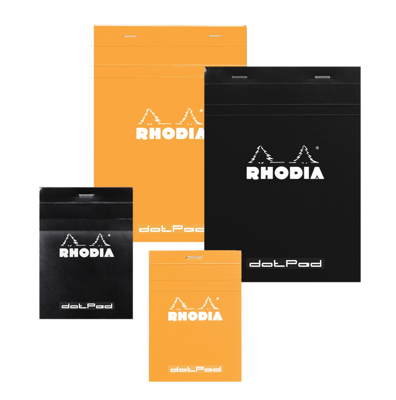 3 x Rhodia Black A5 dotPad Dot Graphic Grid Art Note Book Pad 48 Sheet Pack Set 