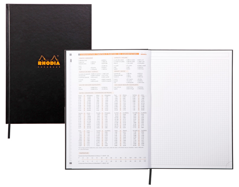 Rhodia Rhodiactive Hardcover Lined A4 Notebook - Black