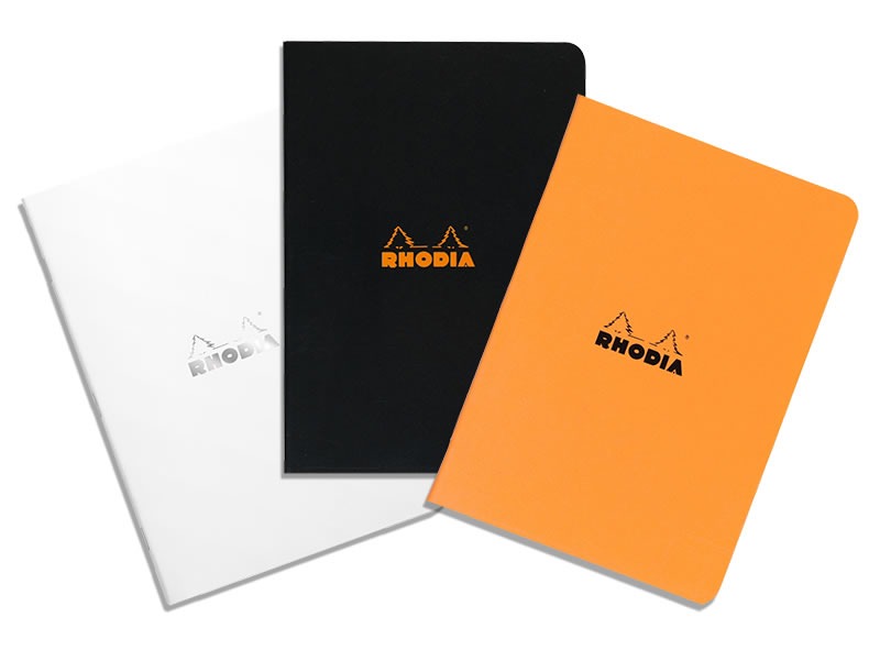 Cuaderno Rhodia A5 Naranja con Espiral Negra Posterior Barcelona Comprar