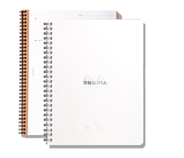 Ice White Rhodia Classic Staplebound A5 Notebook