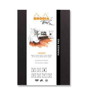 Rhodia Negro staplebound A4 Dotpad geométricas Dot Matrix Rejilla 3d nota Libro Pad 